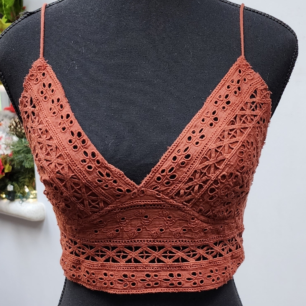 Free People One Carrie Eyelet Bralette Size M